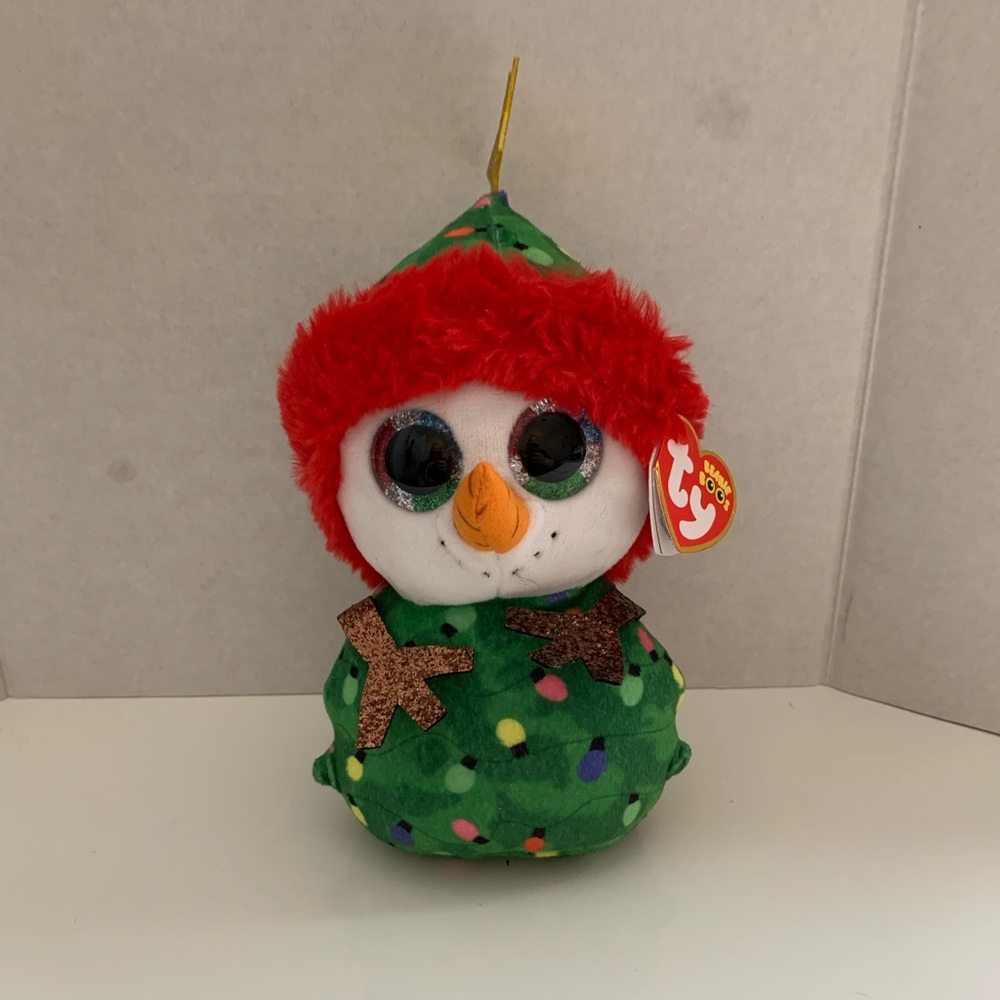 Ty Garland the snowman beanie boos plush with hang tag